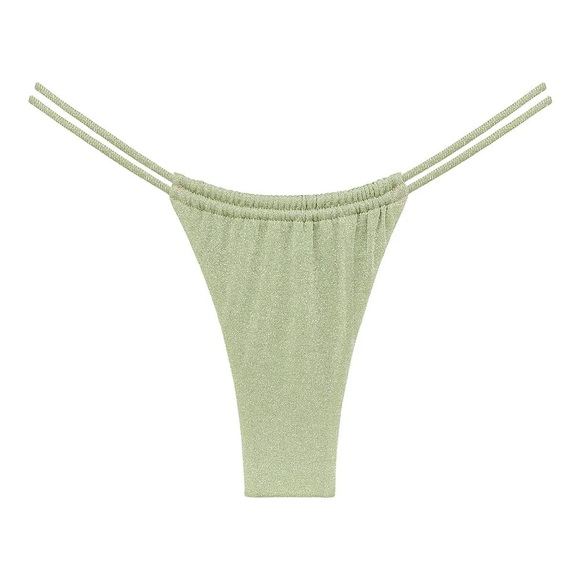 NWT Montce Swim Bikini Set top L and bottom XL in Jade Sparkle. - Picture 6 of 11